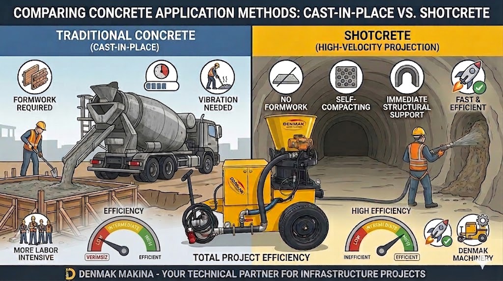 Béton Projeté (Shotcrete) vs Béton Traditionnel : Comparaison des Coûts, de la Durabilité et de l'Efficacité
